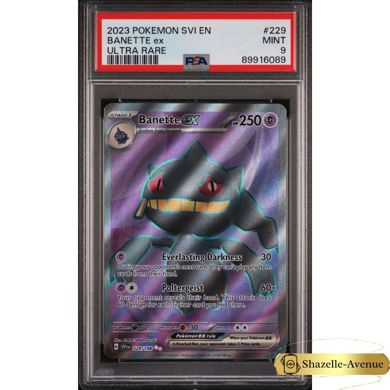 2023 Pokemon SVI EN Bannette EX #229 PSA 9