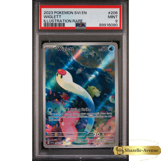 2023 Pokemon Scarlet & Violet WIGLETT #206 PSA 9