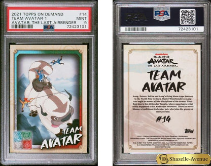 2021 TOPPS ON DEMAND AVATAR THE LAST AIRBENDER #14 Team Avatar PSA 9