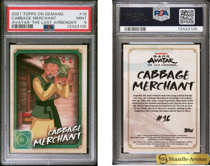 2021 TOPPS ON DEMAND AVATAR THE LAST AIRBENDER #16 Merchant PSA 9