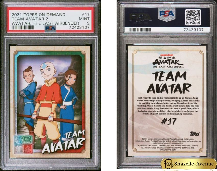 2021 TOPPS ON DEMAND AVATAR THE LAST AIRBENDER #17 Team Avatar 2 PSA 9