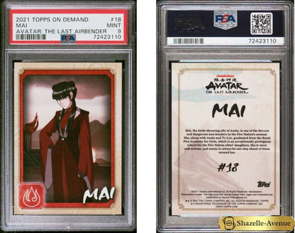 2021 TOPPS ON DEMAND AVATAR THE LAST AIRBENDER #18 Mai PSA 9