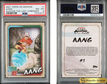 2021 TOPPS ON DEMAND AVATAR THE LAST AIRBENDER #1 Aang PSA 8