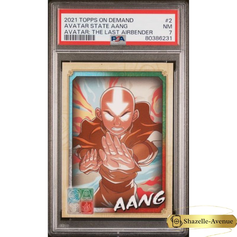 2021 TOPPS ON DEMAND AVATAR THE LAST AIRBENDER #2 Aang Avatar State PSA 7