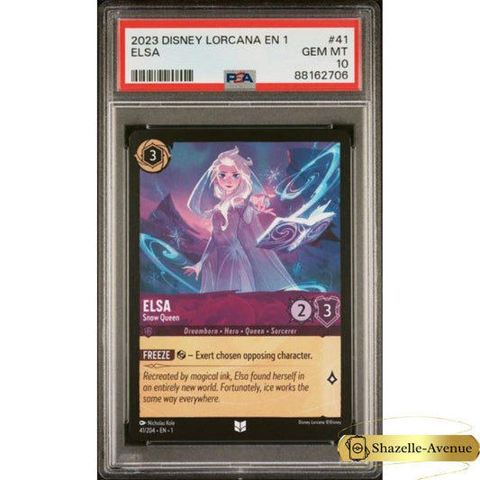 2023 Disney Lorcana #41 Elsa Snow Queen EN 1 PSA 10