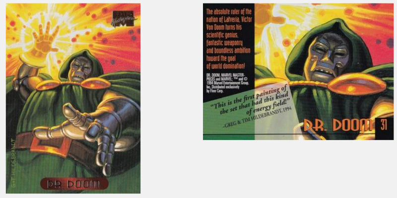 1994 Fleer Hildebrandt Brothers Marvel Masterpieces Base Singles #1 - 100 *Pick your own card