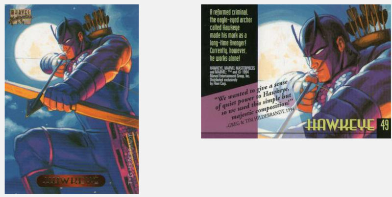 1994 Fleer Hildebrandt Brothers Marvel Masterpieces Base Singles #1 - 100 *Pick your own card