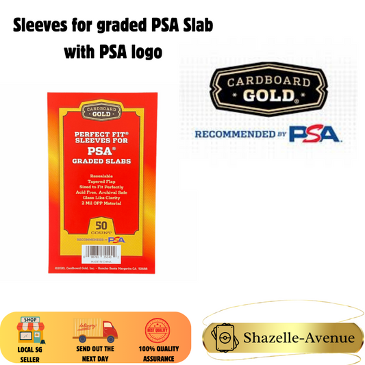 50 pcs Cardboard Gold Perfect Fit Sleeves for PSA Graded Card Slabs