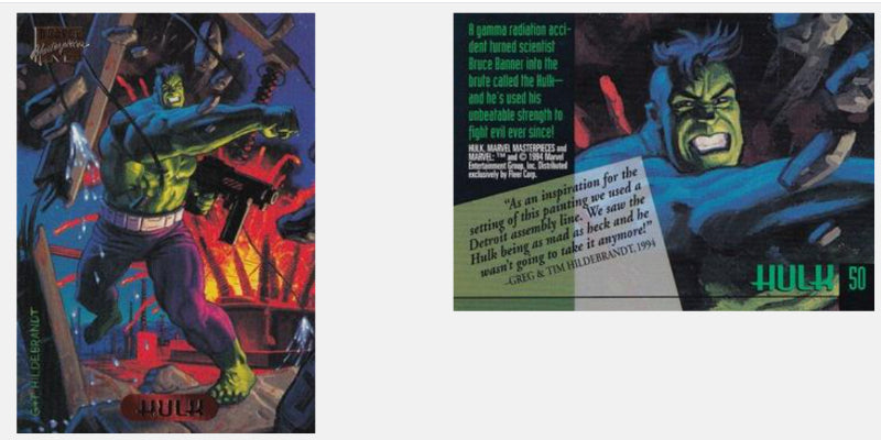 1994 Fleer Hildebrandt Brothers Marvel Masterpieces Base Singles #1 - 100 *Pick your own card