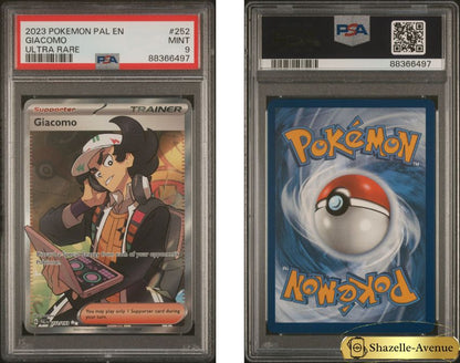 2023 Pokemon Pal Giacomo English 252 Ultra Rare Full Art PSA 9