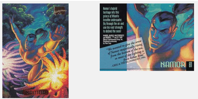 1994 Fleer Hildebrandt Brothers Marvel Masterpieces Base Singles #1 - 100 *Pick your own card