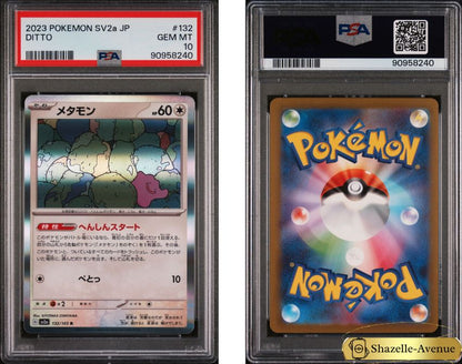 2023 POKEMON SV2a-POKEMON 151 132/165 Ditto Holo Japanese PSA 10