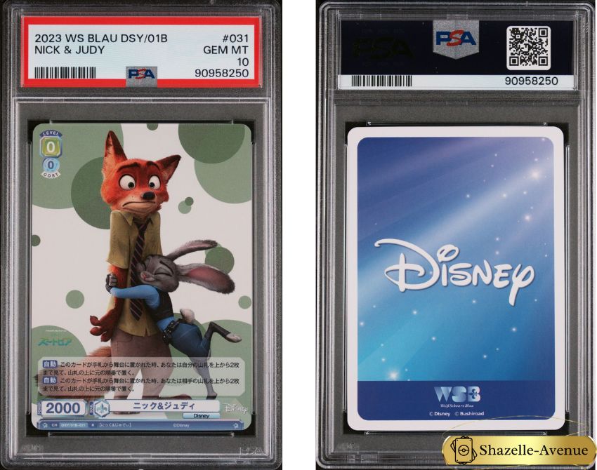 2023 Weiss Schwarz Disney Blau Disney Characters Nick and Judy Japanese PSA 10