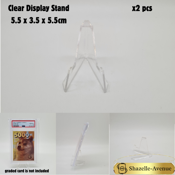 2pcs plastic display stand for toploader/psa slab